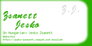 zsanett jesko business card